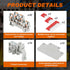 DIN Rail Terminal Block Twin Spring Terminal Connectors Push in Type PT Screwless Wiring Connector with 10 Covers and 6