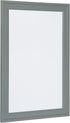DesignOvation Bosc Decorative Framed Magnetic Dry Erase Board, Gray, 18.5x27.5