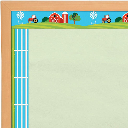 Fun Express Farm Bulletin Board Border, 12 Pieces for Educational Activities for Kids
