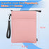 Book Sleeves with Zipper, Travel Book Protector Pouch for Paperbacks & Hardcover Books, Book Covers Bags Carry Case with Front Pocket and Handle Strap for Book Lovers, Washable (1 Pc, Pink) by Homakover