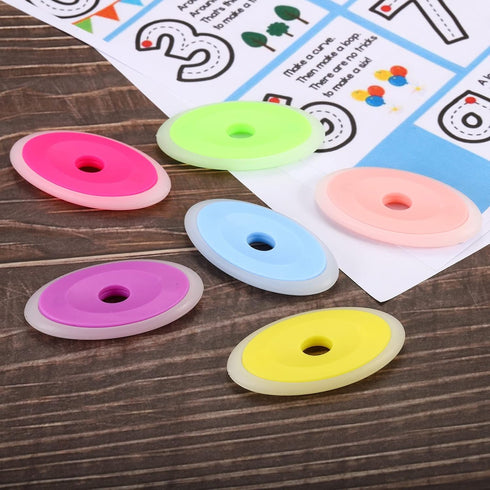 PATIKIL 30 Pack Erasable Pen Eraser, 4.7x2.4cm Oval Hollow Eraser for Art Office Classroom
