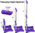 110-lbs Sutekus Folding Hand Truck and Dolly Lightweight Portable Luggage Cart for School Travel Office Moving (Purple)