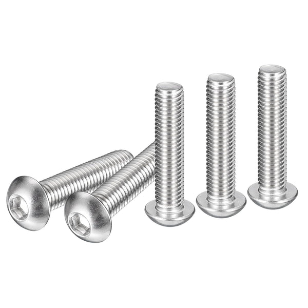 M10-1.5x45mm Button Head Socket Cap Screws, 20 Pack, Good for Machine, 304 Stainless Steel 18/8, Hex Drive Full Thread