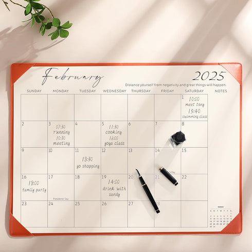 Gannyfer Large Desk Calendar 2024-2025 with Desktop Mat, 22" x 17" Pad Calendar, 18 Month from Jul 2024 to Dec 2025
