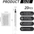 20 Pack 1ml Syringe for Liquid, 1cc Plastic Small Syringes for Scientific Labs, Measuring Liquids, Feeding Pets, Medical Student, Oil or Glue Applicator, Non-Sterile, No Needle