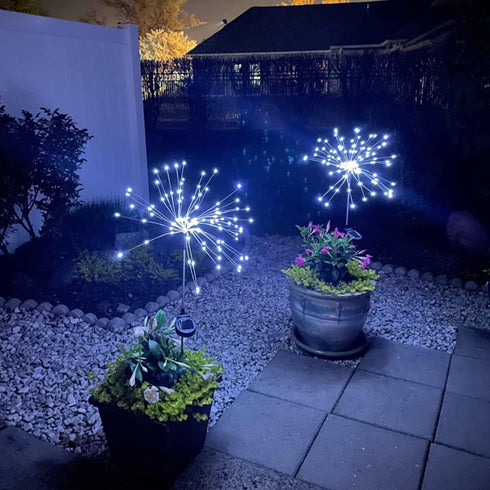 2 Pack 180 2 JJGoo Solar Firework Lights, LEDs Lighting Modes Solar Lights Outdoor Waterproof for Garden Patio Walkway