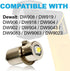 HQRP 2-Pack 3W 6-24V P13.5s Upgrade Bulbs - Compatible with DeWalt Power Tool Flashlights, 6V to 24V