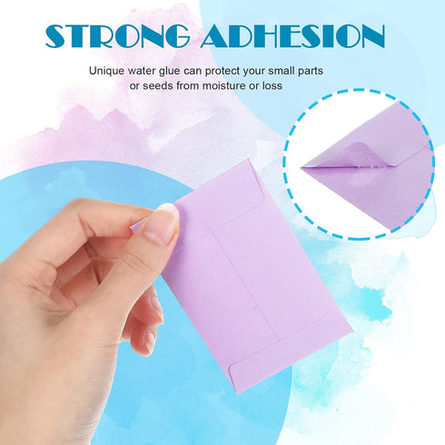Geyee 500 Pcs Small Coin Envelopes | Self Adhesive Mini Envelopes for Seeds Storage | 2.25 x 3.5 Inch | Colorful