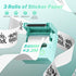 54mmx3.2m PM290 3 Genuine Self-Adhesive Thermal Printer Stickers, Sticker Paper, Compatible with Mini Sticker Printer