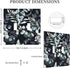 Decorative Switch Plate Covers Boho Black Grey Eucalyptus Leaf Floral, 2 Gang Double Toggle Light Switch Cover for Home