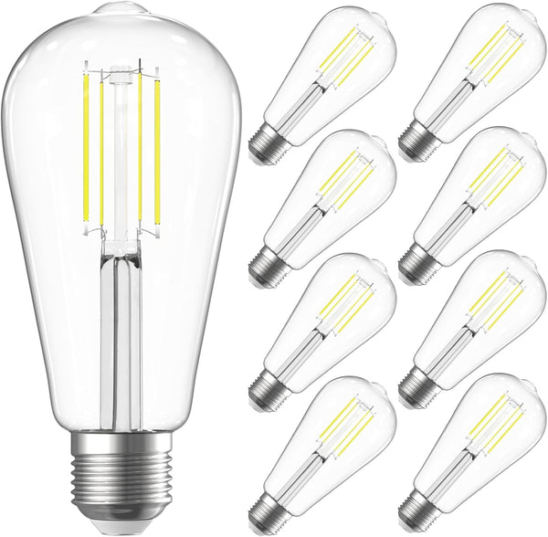 SHINESTAR Dimmable E26 LED Light Bulbs, 60 Watt Equivalent, 6W High Brightness 4000K Daylight White, 8 Packs