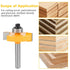 yqlbgprj Set 6 1/4-Inch 4Pcs (1/8"3/8" 1/2" 1/2" 1/4" Rabbeting Router Bit with Bearings, Shank, Bits to Height)