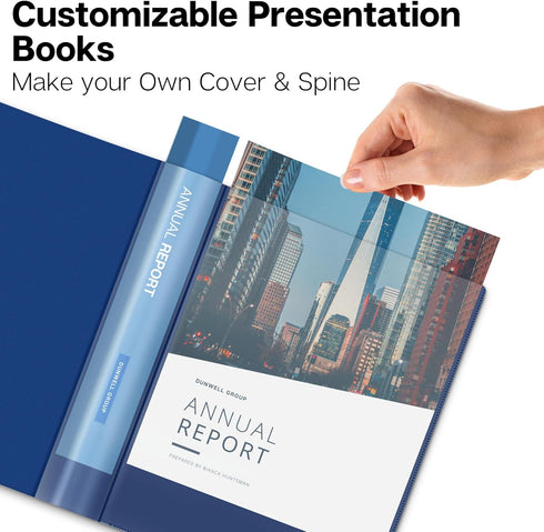Dunwell Presentation Binder 24-Pocket, 8.5x11 Portfolio Binder with Plastic Sleeves for Documents