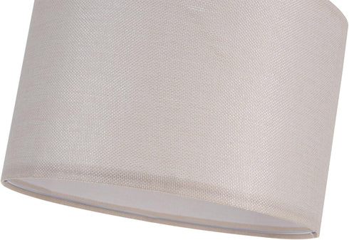 2 Pack 15Ft Plug in Pendant Light, Hanging Light with Clear Cord, On/Off Switch, Beige Yellow Fabric Lamp Shade