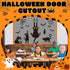 Halloween Bulletin Board Decorations Set - Black Cat Paper Cutouts and Spooky Bat Spider Wall Decals