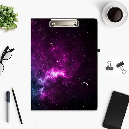 Hongri Clipboard Folio with Refillable Lined Notepad and Interior Storage Pocket for Classroom and Office Use