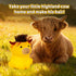 Dimmable 20 Amaredom Highland Cow Night Light, Cute Silicone Cow Lamp, Rechargeable LED Bedside Lamp with Minutes Timer