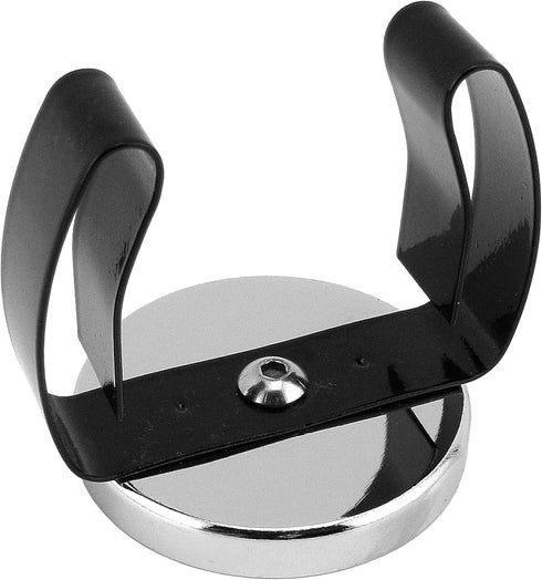 Master Magnetics Ceramic Round Base Magnet with Black Spring Clamp, 2-Pack, 35 lb Pull Each