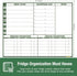 White Board Dry Erase Calendar, Weekly Menu Board Meal Planner Magnetic and Monthly Calendar for Fridge, 14 x 11 Inches