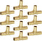 Supply Giant QYUF0058-10 PEX Barb Tee Pipe Fittings, 5/8", Brass, Pack of 10