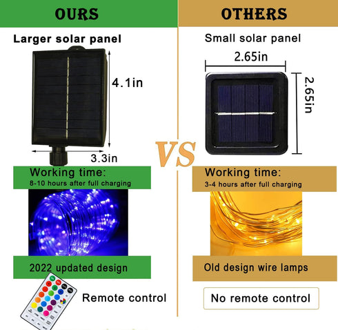 LitHome 33 18 100 FT Solar Rope Lights Outdoor Waterproof, Colors Changing LED Rope Lights for Outside with Remote