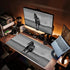 Black Horse Gaming Desk Mat, Personalized Mouse Pad with Non-Slip Rubber Base and Stitched Edges, 31.5 x 15.7 Inch
