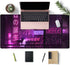 Purple Gaming Mousepad, Japanese Desk Mat XXL Extended Anime Cool Large Mouse Pad for Computer Gamers, 31.5''X15.7''