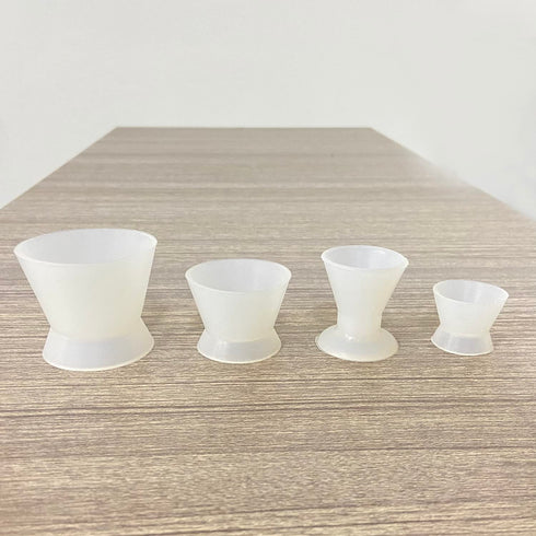 4pcs/Set Dental Lab Silicone Mixing Cup, Self-solidifying Rubber Mixing Bowl