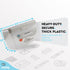 Index Card Holder Grey, 3x5 Note Flash Card Organizer Case, Stackable File with Flip Top, Holds 250 Cards