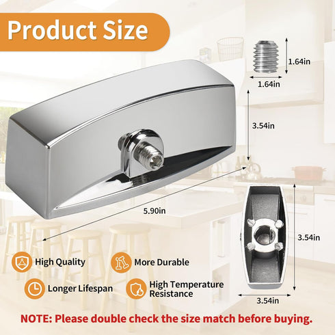 Range Valve Knob for Kitchen Gas Stove, Compatible with D-Shaped Air Interface Burner Gas Valve