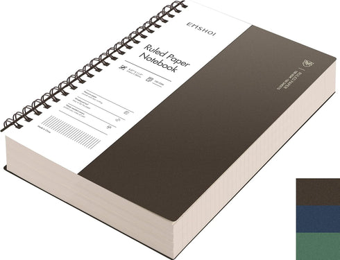 EMSHOI A4 Spiral Notebook, 11.2" X 8.27", College Ruled Lined Journal, 300 Pages/150 Sheets, Easy Tear Perforated