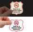 SmartSign This is A Smoke Free Facility Stickers, No Smoking Decals, Pack of 6, Made in USA