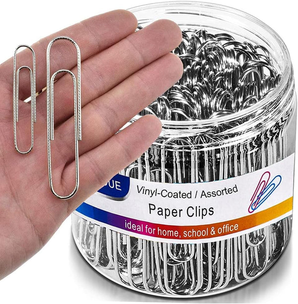 Vinaco Non Skid Paper Clips, 100 Pack Large 2 Inch (50 mm), Durable & Rust Resistant Jumbo Paperclips