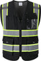 High Visibility Safety Vest for Men Women, 9 Pockets Zipper Front Reflective Mesh Work Vest, Meets ANSI/ISEA Standards