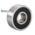 uxcell 606-2RS Deep Groove Ball Bearing 6mm x 17mm x 6mm Double Sealed High Carbon Steel Z1, 8pcs