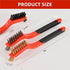 IEGREMAR 3pcs Set 7 Inches (3pcs) Wire Brushes for Cleaning Rust, Upgrade Wire Brush - Brass/Stainless Steel/Nylon