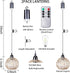 TWINKVILLA Bulb, Porch-2Pack Battery Operated Hanging Pendant Lantern Lights, Outdoor Chandelier Light with Warm White