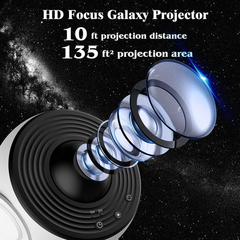 ARGIGU 4K 13 Star Projector,Upgraded Planetarium Projector for Bedroom,Educational Audio Galaxy Projector