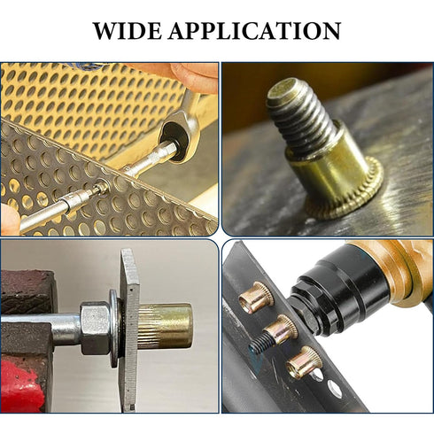 Vifmy Kit(240Pcs), #6-32#8-32#10-24 1/4"-20 5/16"-18 3/8"-16 Set, SAE Rivet Nut Assortment UNC Rivnut Threaded Insert