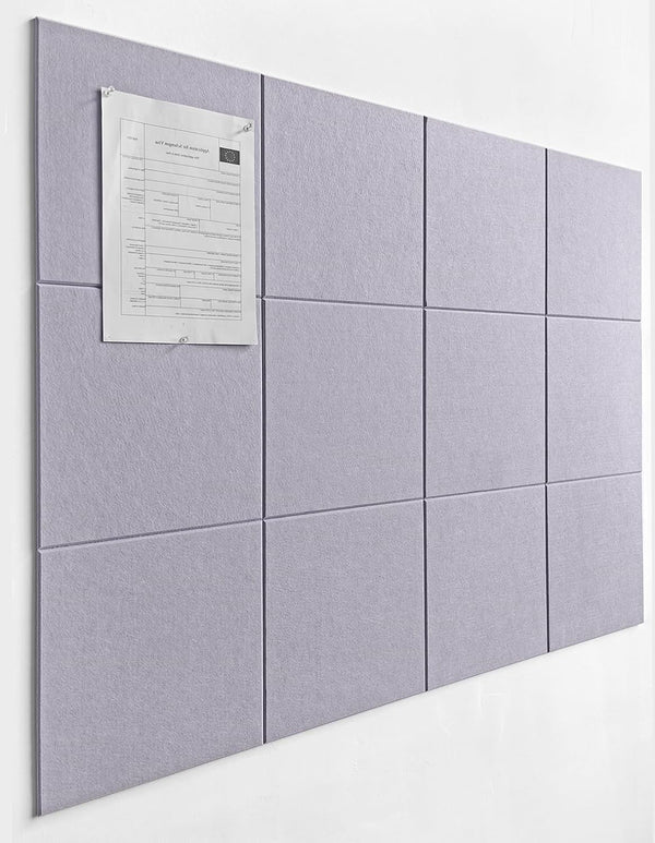Large Cork Board Alternative - 47"x35" 12 Pack Felt Wall Tiles with Removable Adhesive Tabs