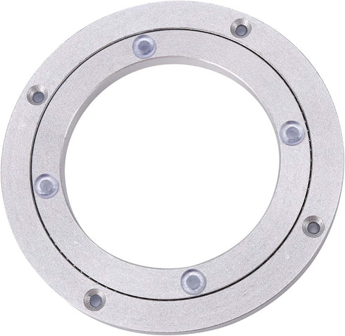 ChiweiJ (6 inches*H8.5MM) Heavy Duty Aluminium Alloy Rotating Bearing Plate, Round Table Turntable for Dining Cake