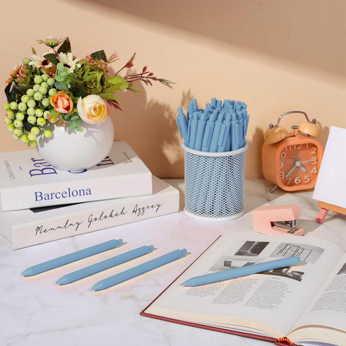 Fulmoon 50 Pcs Ballpoint Pens, Bulk Retractable Comfortable Writing Pens, Cute Back to School Supplies