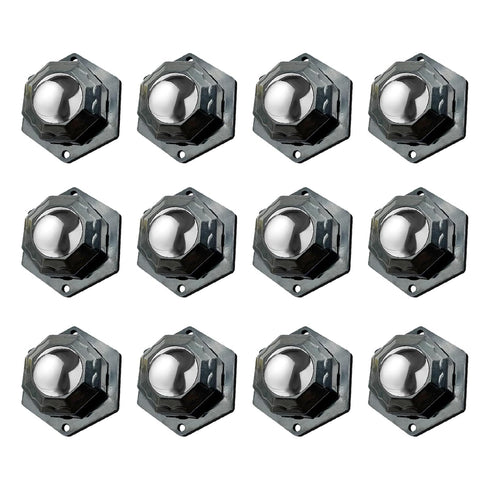 Self Adhesive Caster Wheels for Small Furniture, 360° Rotation Mini Caster Wheels for Appliances (12 PCS, Black)