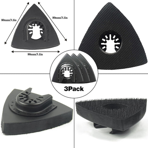 156Pcs Oscillating Tool Sanding Pad Kit, 3Pcs Triangle Sanding Pads, 150Pcs Sandpaper for Wood/Plaster Polish Sanding