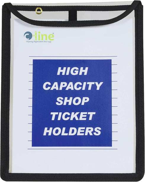 C-Line High Capacity Stitched Shop Ticket Holders, Gusseted with Flap Closure, Both Sides