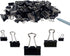 DSTELIN Binder Clips, 150 Count Assorted Sizes (Black), Large, Medium, Small, X Small, Micro