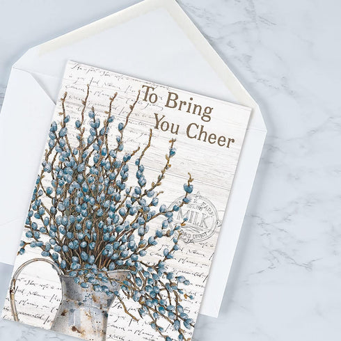 Farmhouse Get Well Greeting Cards - Set of 8 (4 Designs), Large 5" x 7", Sympathy Cards with Envelopes