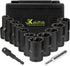 KAKILFOB Lug Nut Extractor Twist Socket Set, 13 Pieces Wheel Lock Removal Kit,