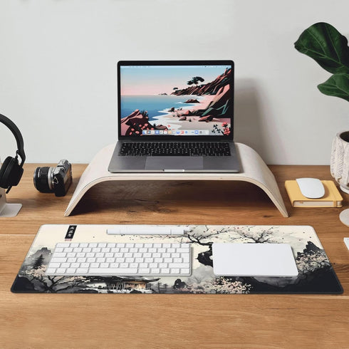 Japanese Mouse Pad, Large XL Anime Gaming Desk Mat, Non-Slip Rubber Base, 31.5”x11.8”