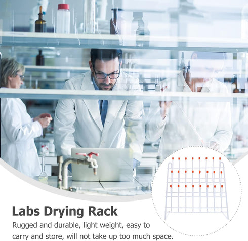 Baluue Laboratory Drying Rack - Test Tube Rack for Glassware Cleaning, Desk Top Lab Supply